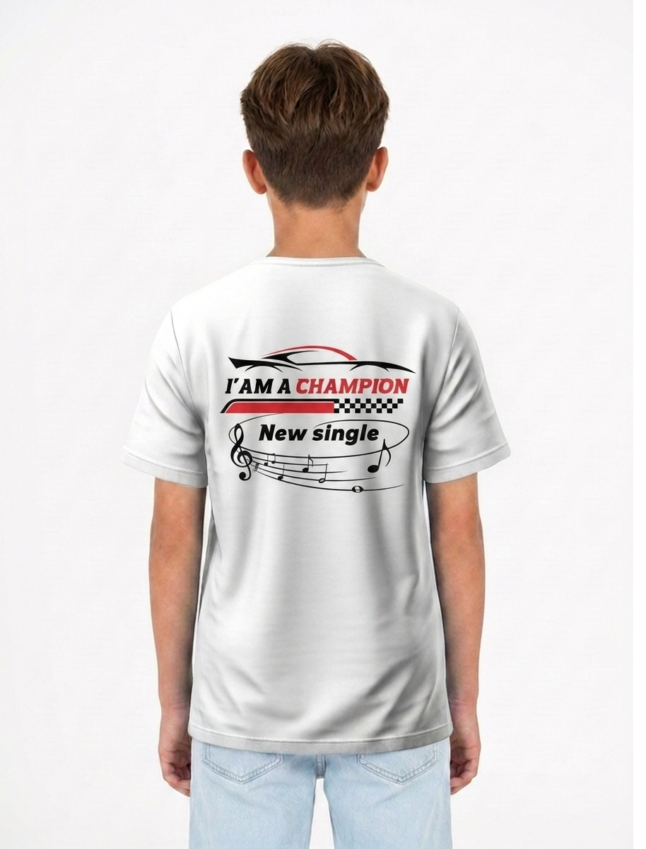 Camiseta Blanca – I Am a Champion - Imagen 2