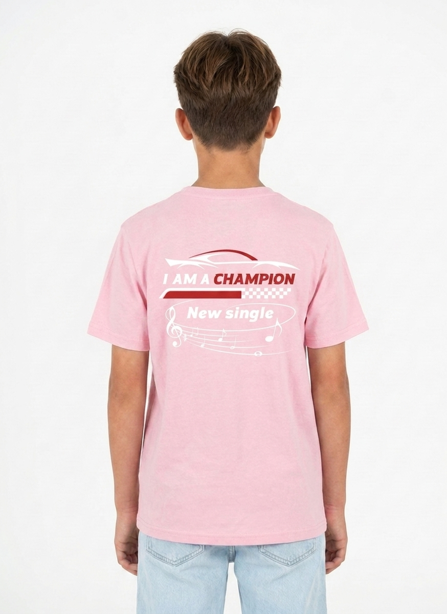 Camiseta Rosa – I Am a Champion - Imagen 2